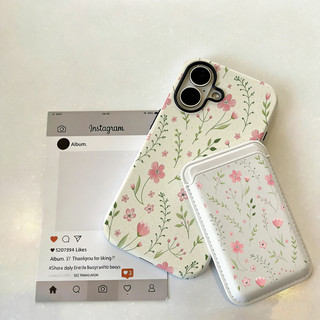 Ốp ví họa tiết hoa màu đỏ S26Ultra có thể so sánh cho Samsung S26 S22 S24 Ultra S24FE 25FE S25eDge Vỏ chống sốc S25 Plus S25ultra A55 a56 A36