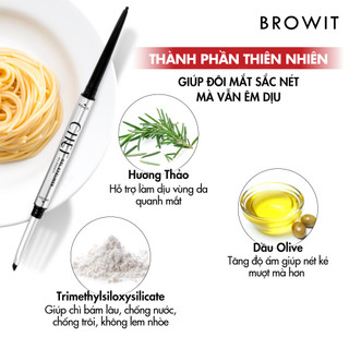Chì Kẻ Mắt 2 Trong 1 Browit Chef Gel Eyeliner Giúp Kẻ Mắt Sắc Nét, Chống Nước và Không Lem 0.06G