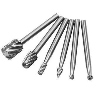 6 Chiếc Thép Vonfram Định Tuyến Bit Burr Dụng Cụ Xoay Dụng Cụ Khắc Xoay Dụng Cụ Phay Cắt Dụng Cụ Khắc Chế Biến Gỗ