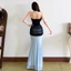 Váy thời trang thiết kế ôm body, màu sắc tương phản cá tính