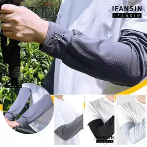 Găng tay dài rộng IFANSIN chống tia cực tím, chống nắng, chống trượt, vải lụa băng thoáng khí, dùng ngoài trời