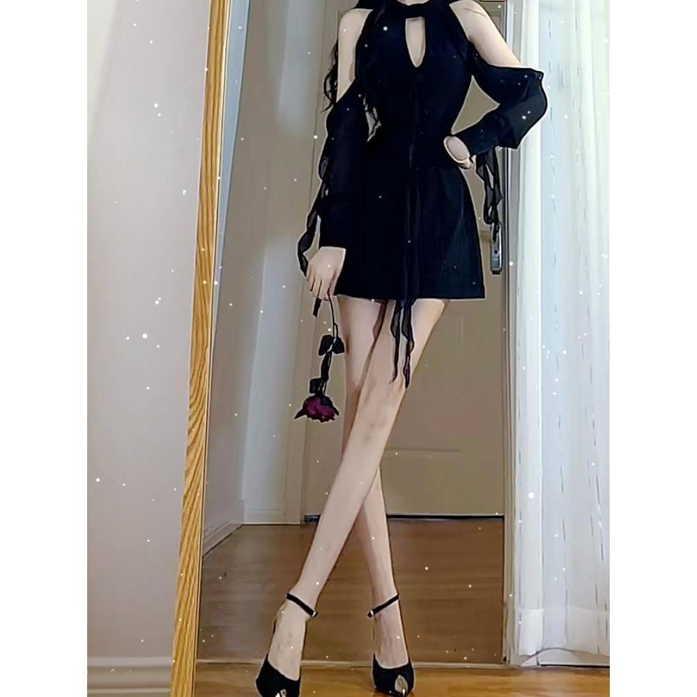Đầm Quây Voan màu đen, form slimfit, phù hợp mùa hè