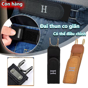 Còn hàng Thắt lưng điều chỉnh Velcro đàn hồi - Phù hợp mọi size | Thắt lưng co giãn có móc kim loại unisex
