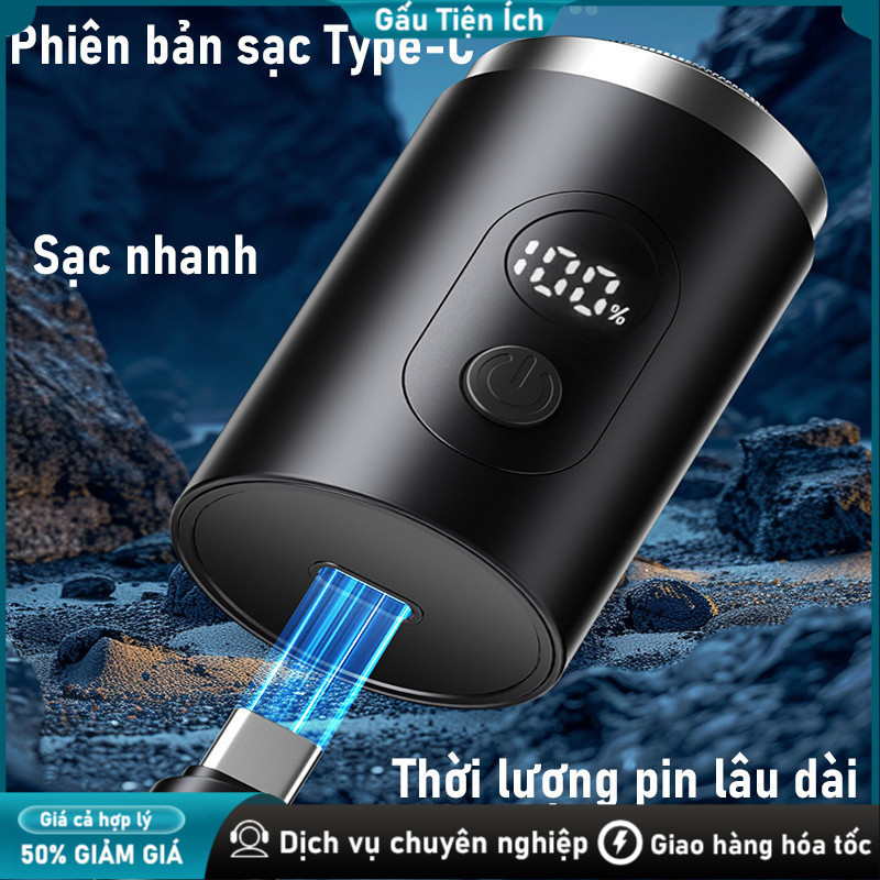 Máy cạo râu du lịch mini cao cấp hộp đựng sang trọng Sạc USB،Mang theo khi du lịch, công tác،Hiển thị pin thông minh