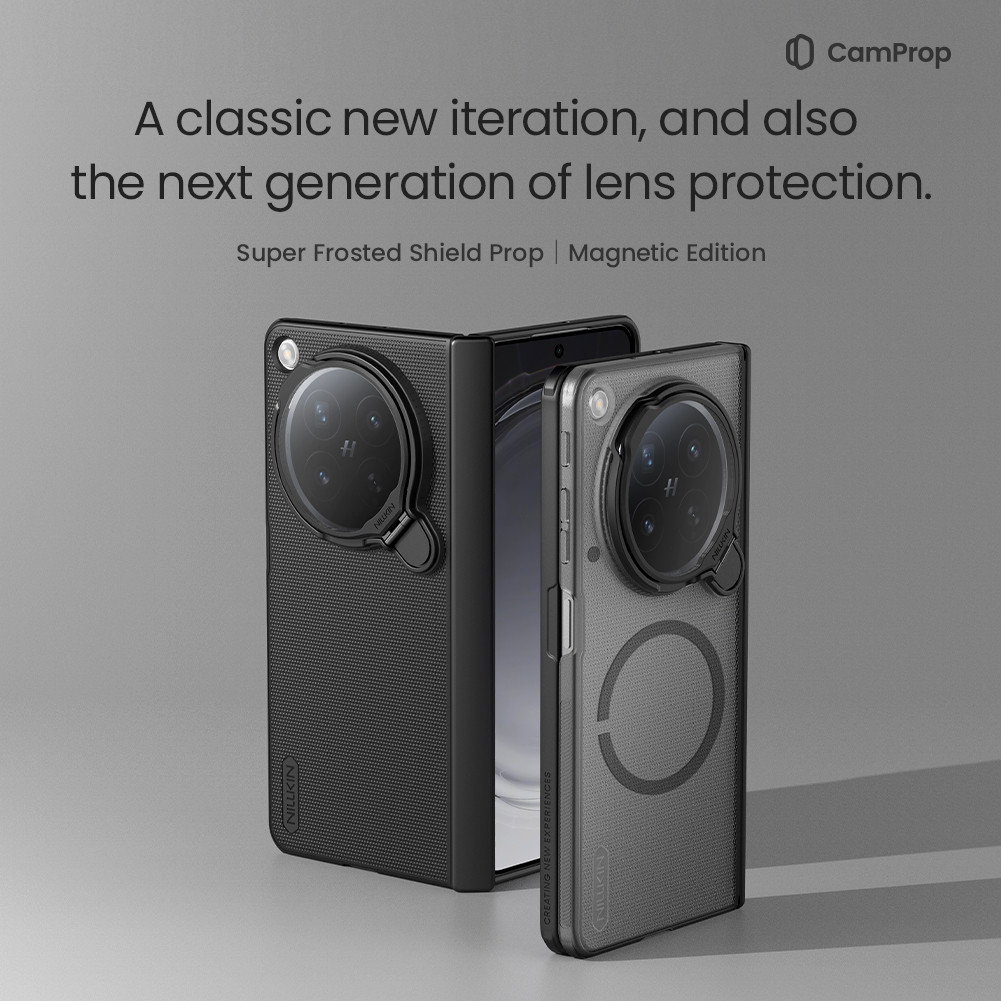 Nillkin Cho OPPO Find N6 Super Frosted Shield Prop PC Chống Sốc Chống Rơi Bảo Vệ Ống Kính Máy Ảnh Chân Đế Từ Cứng Ốp lưng Vỏ