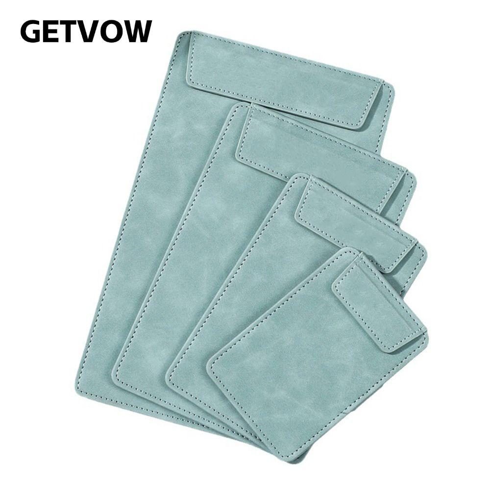 GETVOW 1 Thư Mục Tập Tin, Da PU Da Lộn Menu Đựng Rượu, Đa Năng A4 / A5 / A6 / A7 / B5 Có Bút Chèn Tài Liệu Kẹp Văn Phòng Trường Học