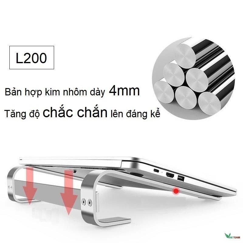 Giá Đỡ Máy Tính, Macbook, ipad LX200 Thép Nguyên Khối Chống Rung, Chống Trượt Có Thể Tháo Lắp Dễ Dàng Hỗ Trợ Tản Nhiệt