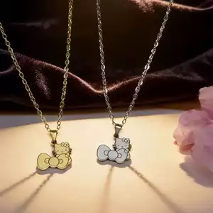 Nhật Bản Phim Hoạt Hình Hàn Quốc Dễ Thương KT Mèo Vòng Cổ Sáng Tạo Dễ Thương Vũ Khí Thiết Kế Trái Tim Cô Gái Hello Kitty Ngọt Ngào Vòng Cổ Bạn Gái Quà Tặng