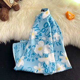 Áo sơ mi tay ngắn in hoa phong cách Hawaii nam nữ, phù hợp thời trang cho kỳ nghỉ và hàng ngày
