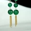 Bông tai hạt tròn mã não Chrysoprase tự nhiên - Phong cách độc đáo và thanh lịch