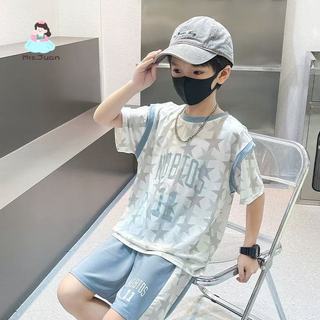 Bộ đồ bóng rổ cho bé trai – áo + quần thể thao thoáng mát nhanh khô năng động mùa hè