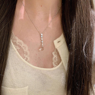 Vòng cổ zircon và pha lê trong suốt bóng mượt, phong cách Hàn Quốc ngọt ngào cho cô gái thời trang