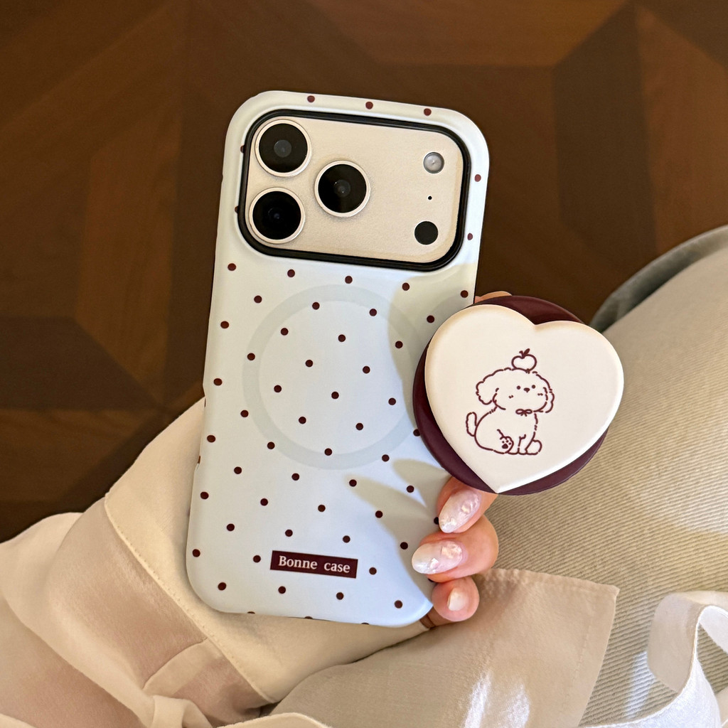 [Giao hàng nhanh] Little Milk Blue Dog Style, Thích hợp cho iPhone 17 Pro Max, 17, 16, 15, 14, iPhone 13, 12, 11, Ốp điện thoại cứng có chức năng từ tính F0AQ