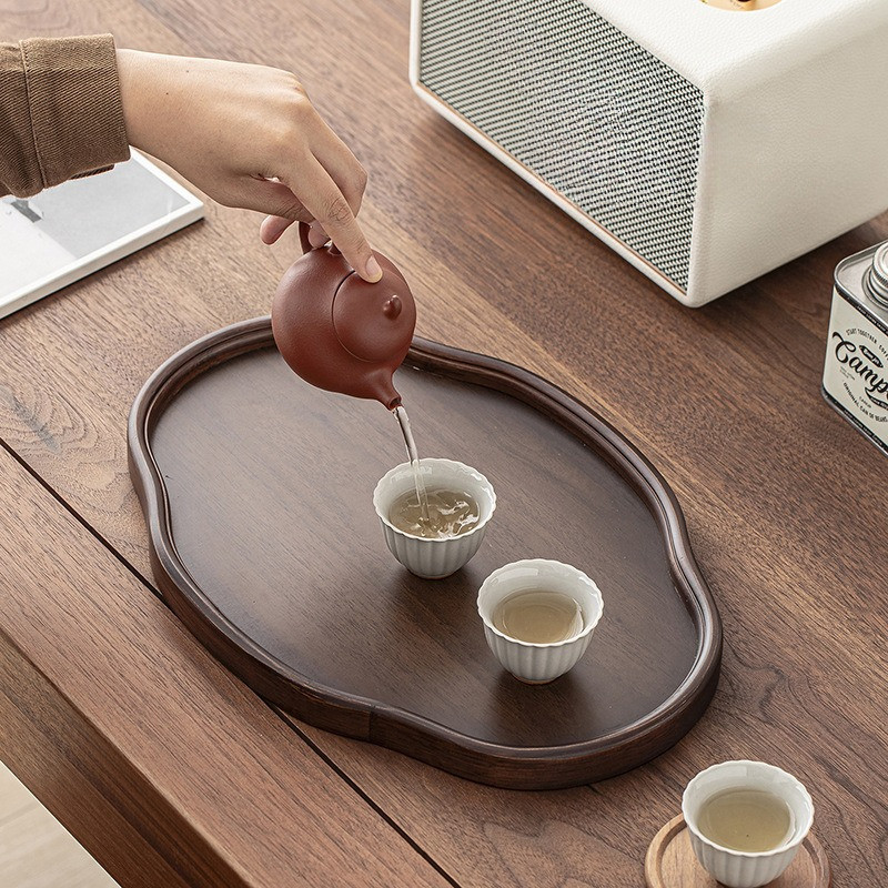 Khay Đựng Ấm Chén Uống Trà Cao Cấp Chất Liệu Gỗ Tự Nhiên, Phong Cách Nhật Bản Sang Trọng,đựng Trà Bánh đồ ăn Decor