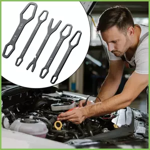 Cờ lê tự thắt chặt có thể điều chỉnh 5 mảnh Công cụ sửa chữa thép Vanadi Chrome Đa chức năng Tự gelhvn