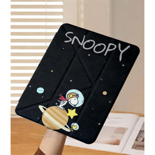 Snoopy astronaut Ốp bảo vệ gập chữ Y cho iPad cho Air 4/5/6/7/8 M3 M5 iPad Gen 11 A16, Pro 11 M4  Chống sốc