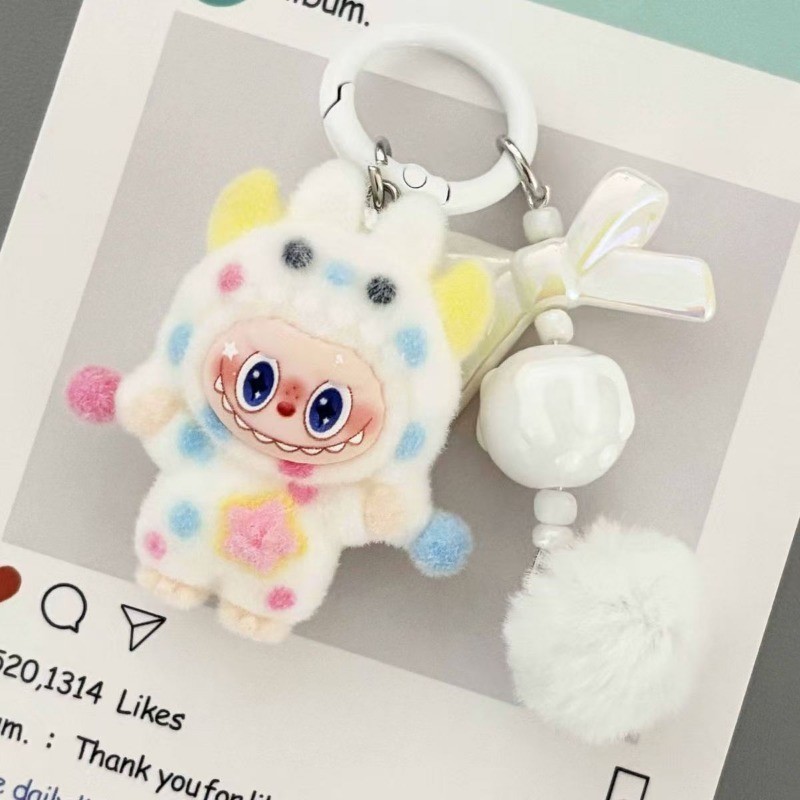 Phim hoạt hình Cặp đôi dễ thương Quái vật sang trọng Mặt dây chuyền chìa khóa di động Mặt dây chuyền túi sinh viên