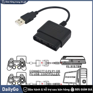 Dây cáp chuyển đổi controller PS2 sang USB cho PC Kết nối qua USB،Cắm là dùng،Giữ nguyên toàn bộ chức năng của tay cầm