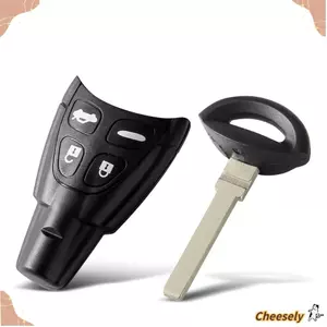 Chìa Khóa Thông Minh Từ Xa CHEESELY, Vỏ Chìa Khóa Ô Tô ABS 4 Nút, Chất Lượng Cao Thay Thế Chìa Khóa Đen Fob Dành Cho Saab 9-3 93