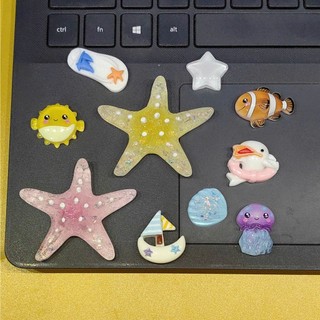 Set Charm Biển Xinh Lấp Lánh Sao Biển Cá Cute Pastel Dễ Thương Trang Trí Giày Dép Túi Xách Kawaii Siêu Xinh