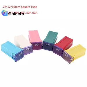 Cầu chì vuông Mini 32V 20A 25A 30A 40A 50A60A Cầu chì ô tô có hộp nhựa Đẹp