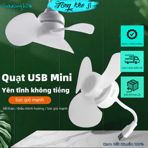 Sạc Quạt Cầm Tay Mùa Hè Ngoài Trời Và Du Lịch USB Làm Mát Im Lặng Không Dây Mini - giadung2016