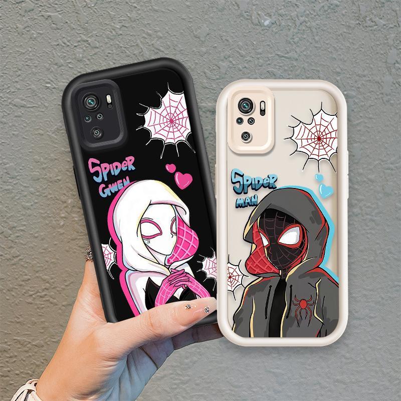 Ốp Lưng Cho Redmi Note 10 10S Pro Max 4G POCO M5S Phim Hoạt Hình Silicon ins Vỏ Điện Thoại Mềm TPU Spider Man Cool Boy Angel Eye Ốp Lưng Chống Sốc