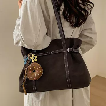 Túi tote da lộn buộc dây • Túi tote Túi đeo chéo Ba lô bên Túi hobo Túi xách nữ Túi đeo chéo Túi đi lại Túi tote thường ngày rộng rãi Thiết kế túi xách phổ biến năm nay Túi đeo nách dung tích lớn thời
