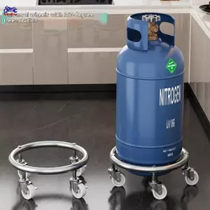 XOITOP Đế Xi Lanh Khay Bình Gas Cố Định Bằng Xoay Bình Gas Có Bánh Xe Cho Kitche Trong Nhà VN