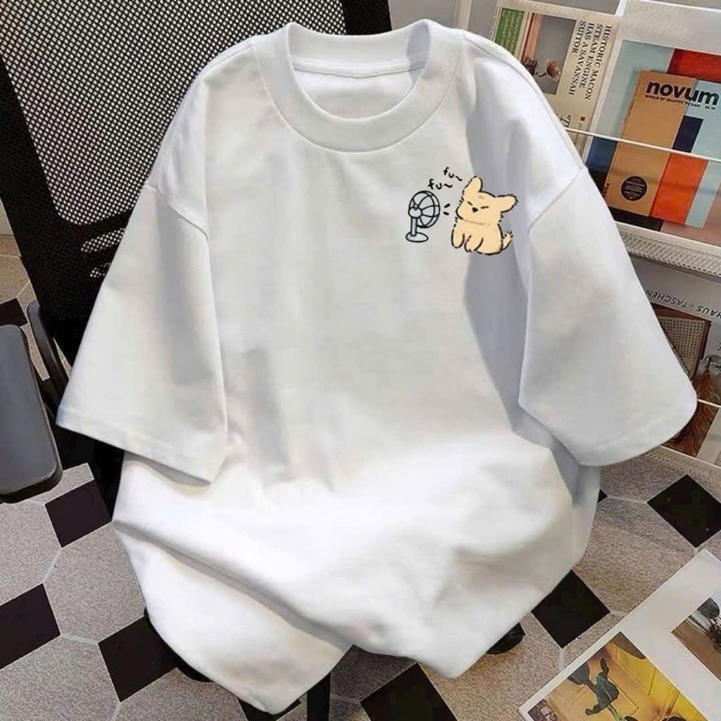 Áo phông basic tay lỡ thời trang, unisex chữ FUN FUN in ng ự c-Thoitrangaophong