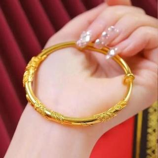 Vòng tay màu vàng phong cách Trung Hoa, nhẹ và sang trọng, đa năng phù hợp mùa hè, quà tặng sinh nhật cho bạn gái