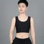 Nữ Thể Thao Lưới Khóa Corset Nữ Ngắn Ngực Chất Kết Dính Ngực Plus size