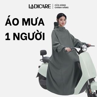 Áo mưa bít LADICARE [LOẠI TỐT] chất liệu da cá chống thấm nước tốt, che chắn tốt phù hợp cho nam nữ đi xe máy