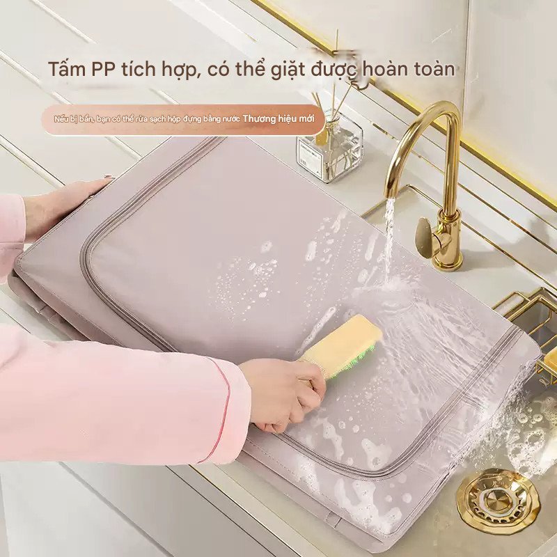 Hộp đựng quần áo khung thép gấp gọn chống bụi chống nước dung tích lớn 100 lít