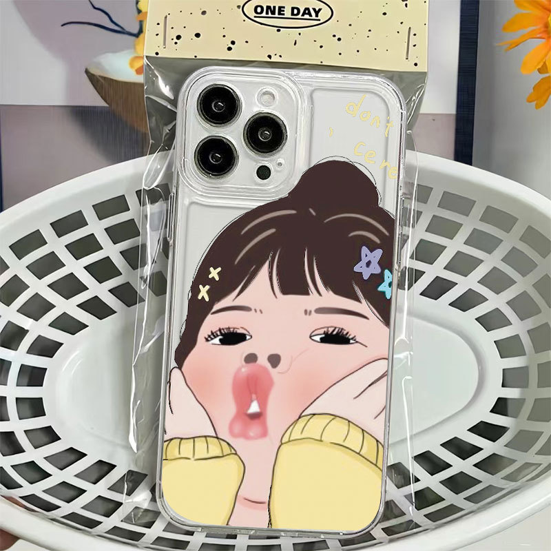 Ốp lưng iPhone trong suốt họa tiết hoạt hình, IP 7/8/X/XS/11/12/13/14/15/16/17/Plus/Pro/Max/Air