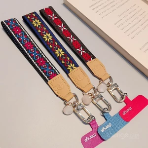 Dây Điện Thoại Di Động Cổ Tay Nữ Họa Tiết Ngắn Webbing Phiên Bản Rộng Mạnh Mẽ Bền Ngoài Trời Leo Núi Du Lịch