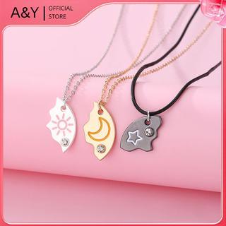A & Y Mặt Dây Chuyền Mặt Trời và Trăng Sao - Quà Tặng BFF Thời Trang