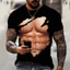 Áo Thun Nam Rách In 3D, Phù Hợp Cho Gym và Thời Trang Hàng Ngày