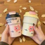 Cốc giữ nhiệt cà phê chất lượng cao cho bé gái Chất lượng cao Cốc cà phê uống đôi 316L Thép không gỉ Straw Cup Factory 6H5V