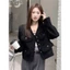 áo khoác dạ nữ đen basic hàn quốc mỏng nhẹ sang chảnh áo khoác len hot dễ thương thu đông cardigan tiểu thư đẹp cao cấp