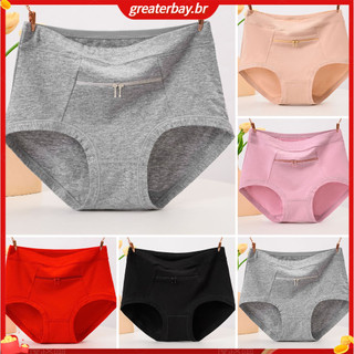 Phụ Nữ Dây Kéo Túi Quần Lót Cao Cấp Thoáng Khí Quần Lót Cotton Có Dây Kéo Chống Trộm Túi Dành Cho Nữ Lý Tưởng Cho Các Bà Mẹ Trung Niên Co Giãn