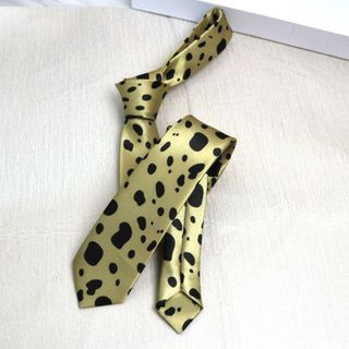 Cà vạt sọc MKYCO, thắt cà vạt in họa tiết da báo rộng 5cm, thiết kế giản dị và cổ điển cho unisex