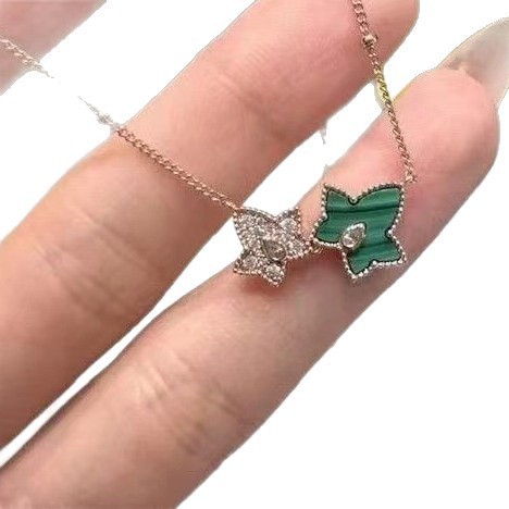 Vòng cổ nữ ngôi sao năm cánh công màu xanh lá cây thời trang