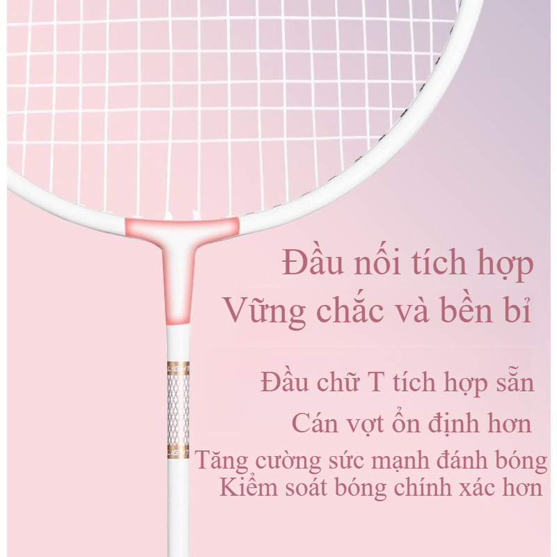 Combo 2 Vợt Cầu Lông Siêu Nhẹ Sợi Carbon - Bền Bỉ, Kèm Túi & 3 Bóng, Lý Tưởng Cho Gia Đình, Giải Trí & Người Mới Tập