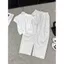 SÉT BỘ CROPTOP TĂM TRƠN NGẮN CO DÃN+ MIX QUẦN DA CÁ TRƠN XÁM TIÊU- quanao94