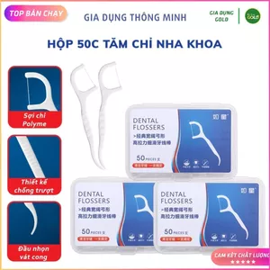 Tăm Chỉ Nha Khoa Tiệt Trùng Vệ Sinh Răng Miệng Chất Liệu Cao Cấp An Toàn Sức Khỏe Hộp 50 Cái