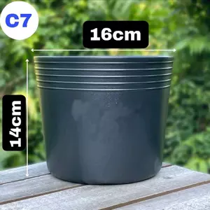 Chậu nhựa C7 Liên An ( 16×14 ) chậu nhựa loại dầy hàng xuất khẩu, chậu trồng cây nhựa HPDE