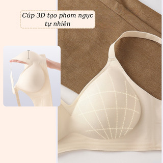 Áo lót nữ su không lộ viền VANVENE AL106, không gọng, áo ngực đệm mỏng bàn tay 1cm ôm gom nâng ngực