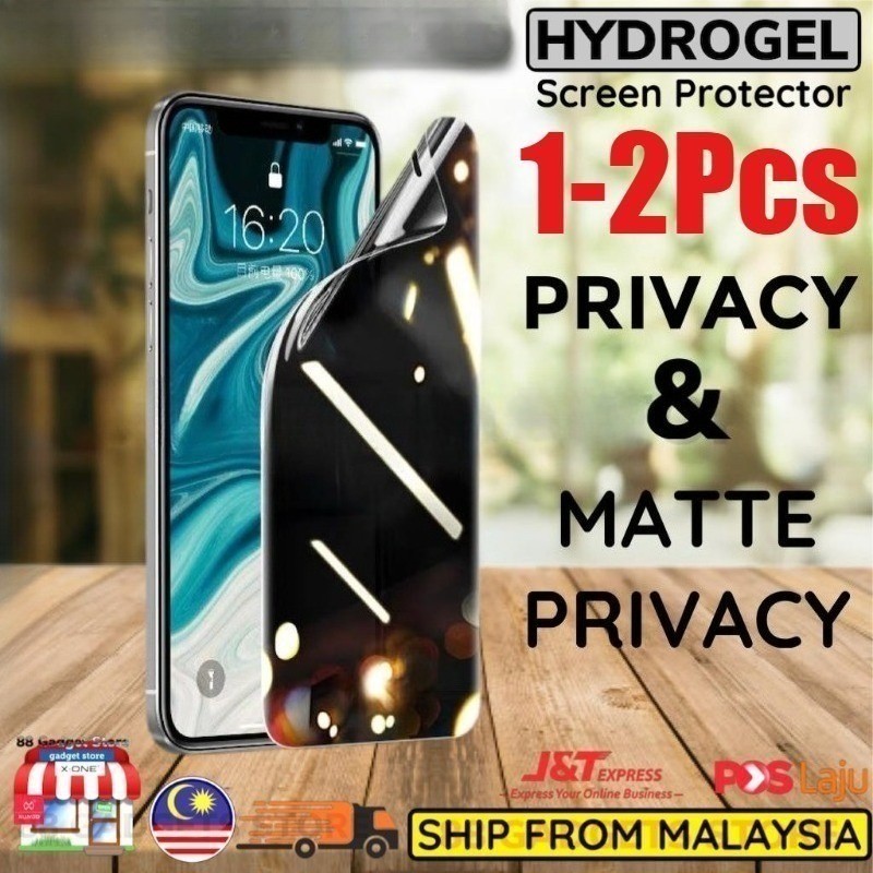 1-2 Chiếc Full Cover Siêu Mỏng Bảo Vệ Màn Hình Matte Film Cho Redmi K20 K30 K30i K30S Pro Premium Racing Zoom Ultra 5G Chống Gián Điệp Riêng Tư Chống Ánh Sáng Xanh Hydrogel Film HD Phim Mềm