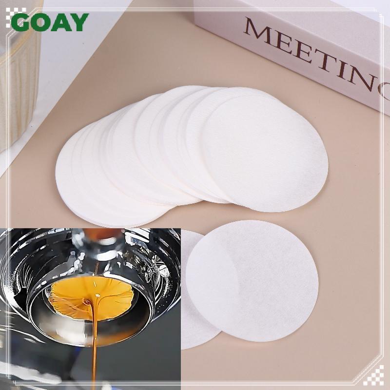 GOAY 100 / 500 Cái 51 / 53 / 54 / 58mm Bộ lọc Espresso chưa tẩy trắng Bộ lọc giấy cà phê Pu Màn hình Portafilter Giấy cho Breville Barista VN